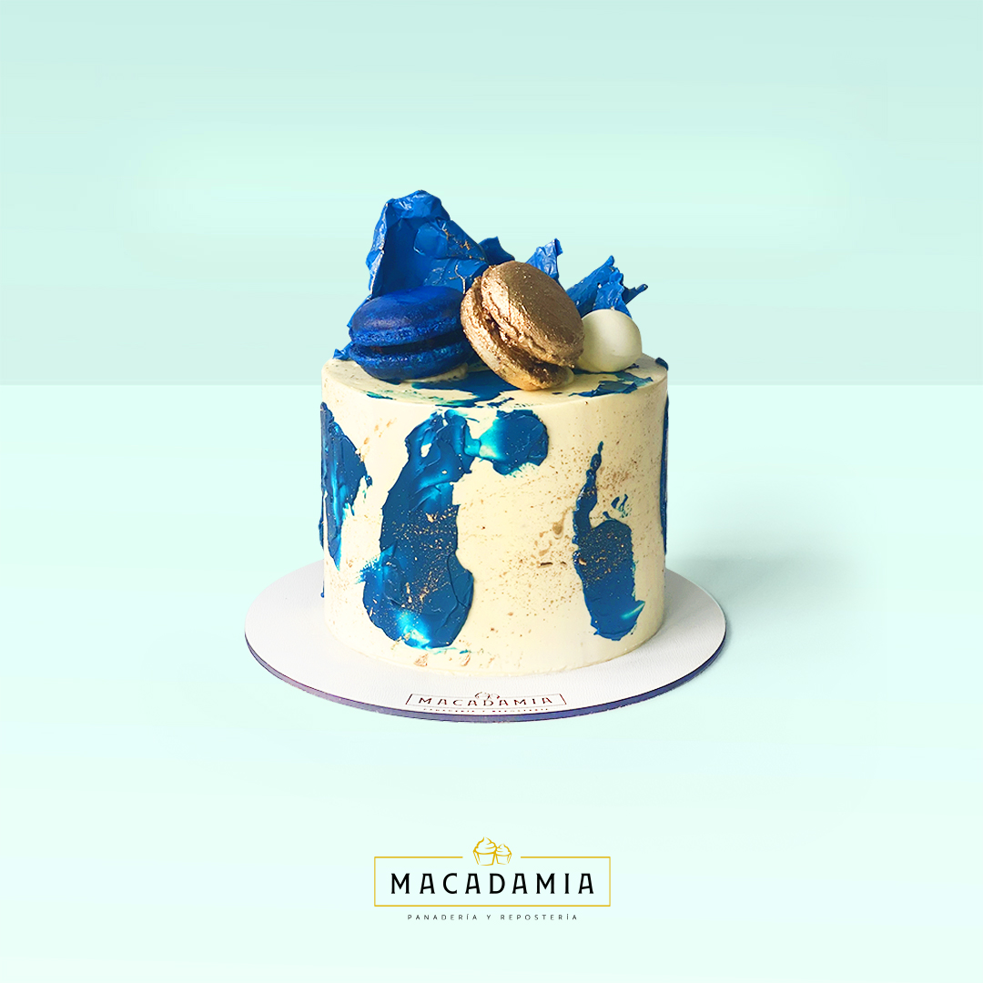 Torta Marmolada Azul con Dorada – Macadamia